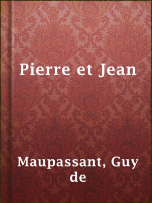 cover image of Pierre et Jean